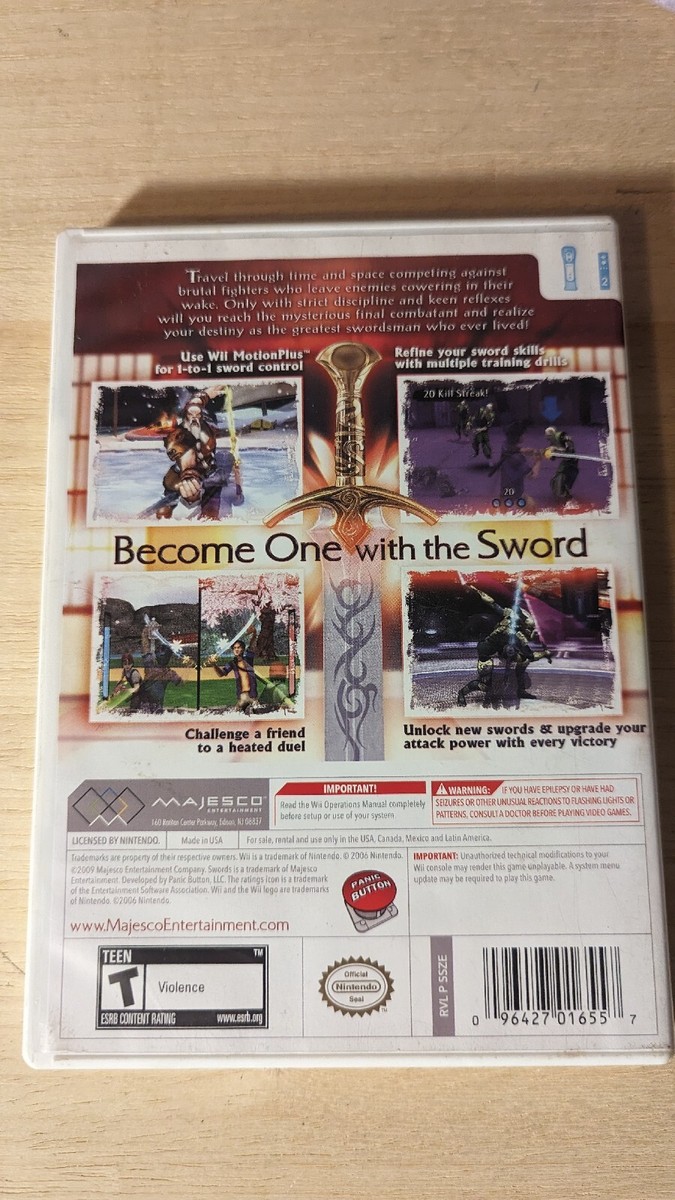 Swords (Nintendo Wii, 2010) CIB Complete Manual 96427016557