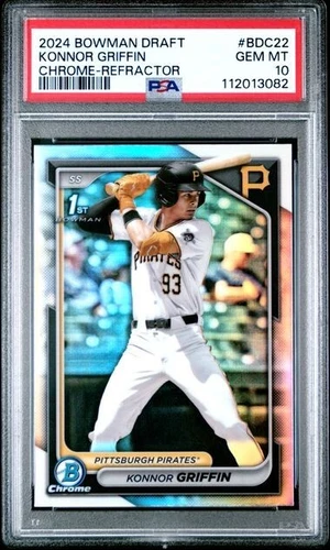 2024 Bowman Draft 1st Chrome Konnor Griffin Refractor Rookie #BDC22🔥PSA 10🔥GEM