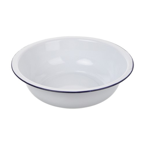 Enamel Basin Old Fashioned Bowls Rustic Kitchen Enamelware Cookware Sourdough - Picture 3 of 12