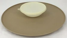 Vintage Tupperware Dip-n-Serve Chip and Dip Server Tray Bowl and Seal 492-5