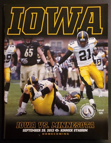Iowa Hawkeyes Minnesota Gophers Football Program 9/29 2012 Nico Law Homecoming - 第 1/2 張圖片
