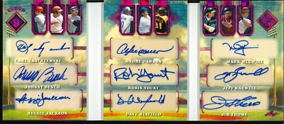 2025 Seasons In The Sun Cloud 9 Auto Booklet 4/7 HOF Yaz, Bench, Jackson & More
