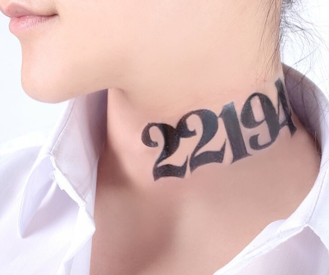 Anime The Promised Neverland Yakusoku Emma Norman Temporary Cosplay Neck Tattoo