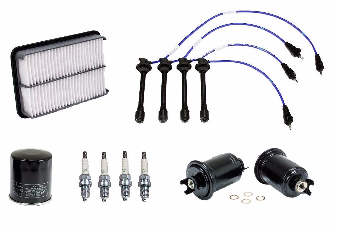 For Toyota Tacoma 96-01 2.4L Ignition Tune Up Kit Filters Spark Plugs Wire Set