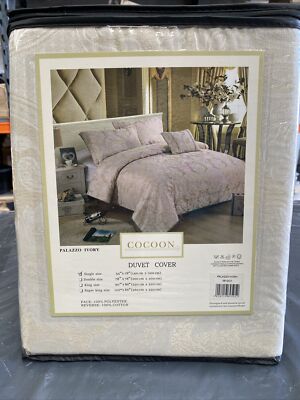 Luxus Einzel Bettwäscheset Elfenbein Creme Natur Jacquard Französische Blumen Baumwolle