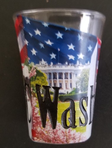 WASHINGTON D.C. SHOT GLASS SHOTGLASS (NEVER USED) - Imagen 1 de 7