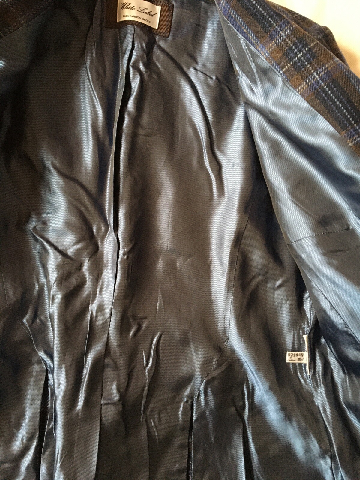 Rofa Fashion Group White Label Jacket blue ladies corduroy check vintage 80's M eBay