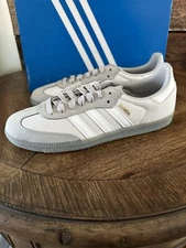 adidas Samba OG Shoes IE9099 Grey One / Cloud White / Grey Two Sz 8.5. NWB