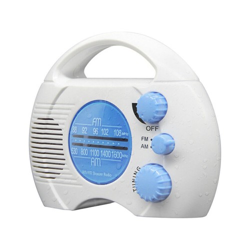 Waterproof Portable FM AM Radio Shower Music Hanging Radio Suit Bathroom Bath - Picture 9 of 11