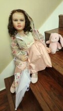 40inch Unfinished Painted Huge Gabriella Reborn Doll Kit Toddler Girl Cloth Body