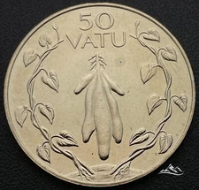 Vanuatu 50 vatu coin 1983 Proof. KM #8. Tubers. Plants.