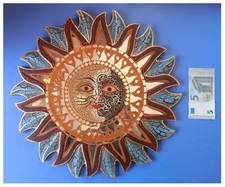 Specchio sole luna in legno cm 40 artigianato orientale made in Indonesia