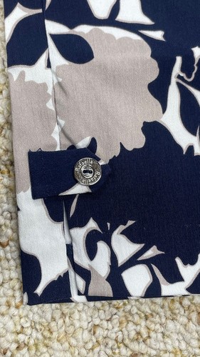 Rafaella Comfort Capris Women's Size 12 Pull On Stretch Blue Floral (32x24) - Picture 17 of 24