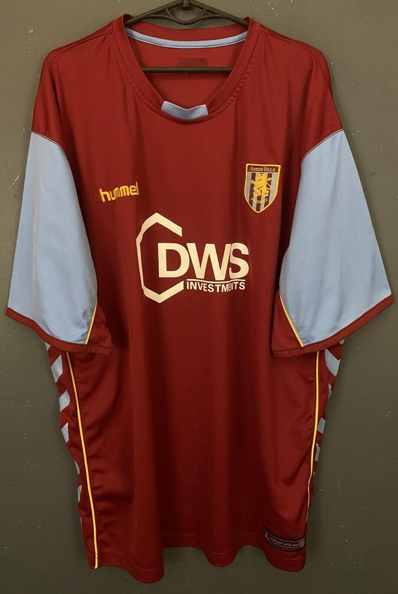 HUMMEL MEN'S FC ASTON VILLA 2005/2006 HOME SOCCER FOOTBALL SHIRT