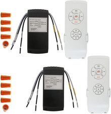 2 Pack Universal Ceiling Fan Remote Control Kits,Fan Speed,Light and Timing 3 in