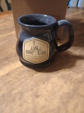 Sunset Hill Stoneware Statue Of Liberty & Ellis Island Black & Blue Coffee Mug