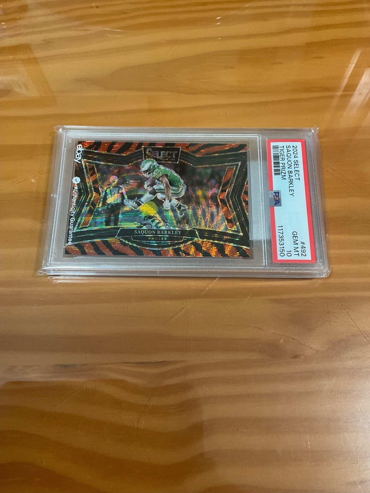 2024 Panini Select Field Level Saquon Barkley #492 Tiger Prizm PSA 10 HURDLE 😱