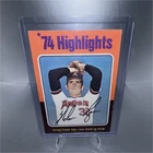 Topps 1975 '74 Highlights Nolan Ryan California Angels #5 Baseball Trading Card