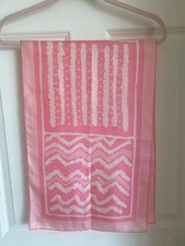 Vintage Vera Neumann Long Pink Silk Scarf