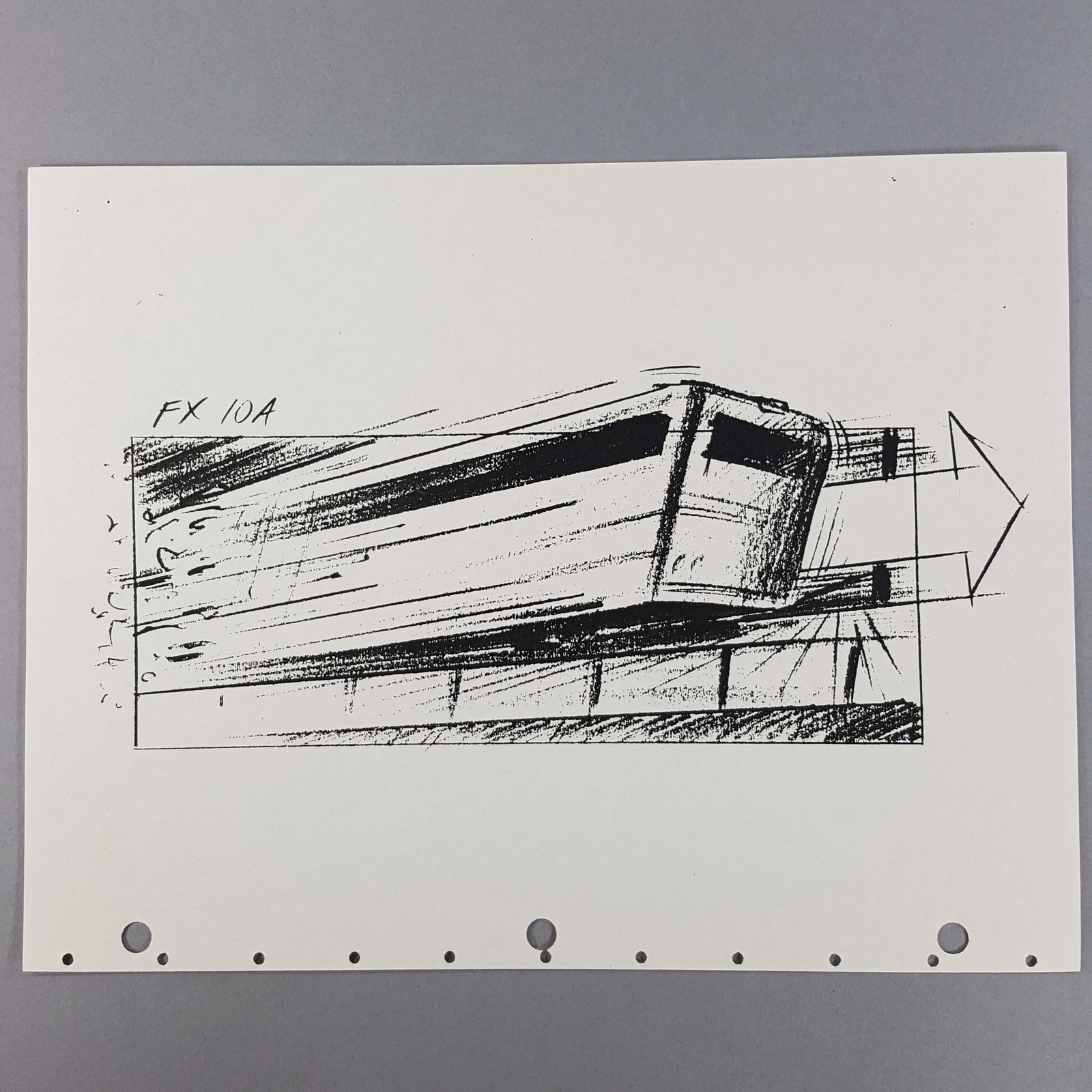 Speed VFX Storyboard Subway Train Rockets Through Tunnel FX 10A Production Used