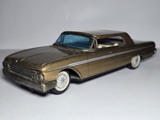 Vintage 60s Yonezawa Tin Litho Ford Galaxie Friction Toy Car Made in Japan Rare