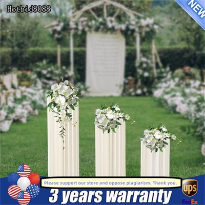 Set of 3 Elegant Bulk Weddings Decoration Table Cylinder Centerpiece Cake Stand