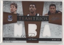 2009 Absolute Memorabilia Team Trios NBA Materials 33/100 OJ Mayo Marc Gasol l8x