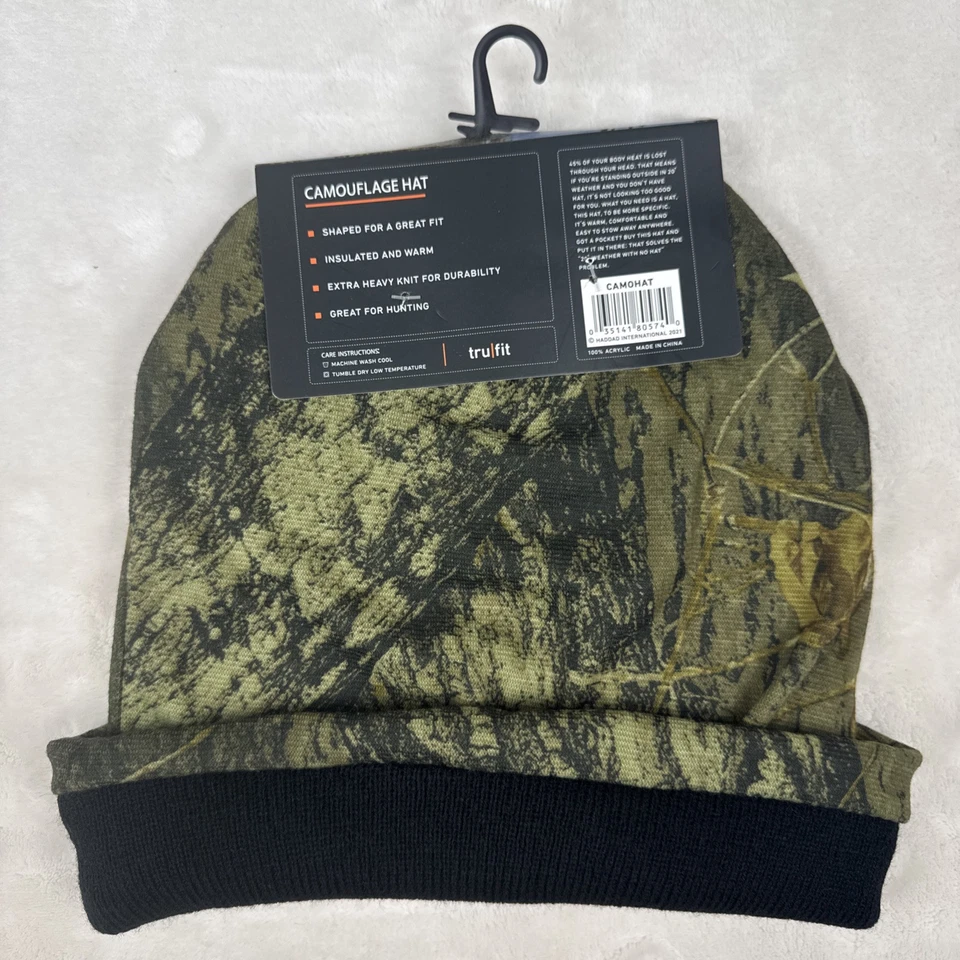 NWT Mens Tru Fit Reversible Real Tree Camouflage Beanie Hat One Size - Image 4 of 4