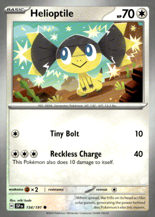 Helioptile Common SV08: Surging Sparks 154/191 NM