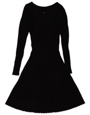 Guess Womens Long Sleeve Jumper Dress UK 8 Small  Black Viscose AN17