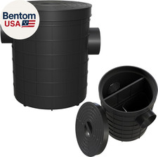 Commercial Grease Trap, Lightweight PE Plastic Grease Interceptor Trap Side Inle