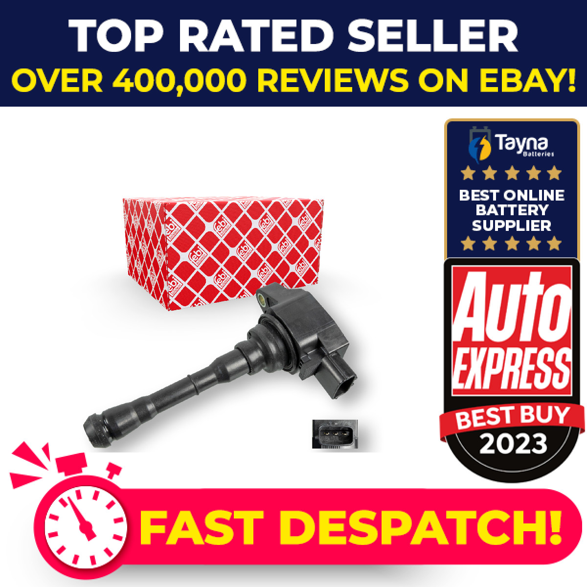 Ignition Coil 173537 Febi 224481KC0A Genuine Top Quality Guaranteed New