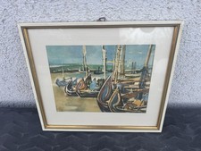 Walter Womacka Kunstdruck DDR Kunst Bild 60iger Berlin Fischerboote Java selten