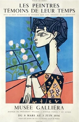 Pablo Picasso 1956 Jacqueline Flowers Original Lithograph Poster Abstract Art