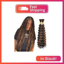 P430 Boho Hair for Braiding Deep Wave Bulk 16 16 Inch 30 Braiding Hair Deep Cur