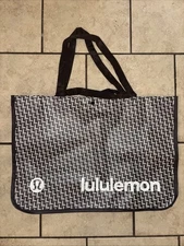 Lululemon X-Large Holiday Brown Reusable Tote Bag Logo Shopper Gym Yoga Carry XL