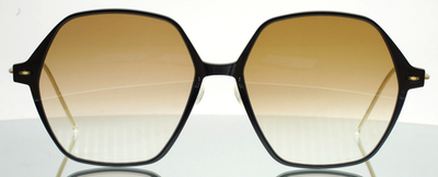 LINDBERG Sun Titanium 8330 GT Black Womens Gradient Sunglasses 57