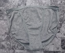 NWT VICTORIA'S SECRET LARGE GRAY 100 COTTON VINTAGE RARE STRING BIKINI PANTIES