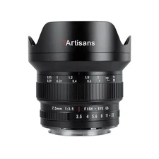 7artisans MF 7.5mm F3.5 APS-C 205° Ultra Wide-Angle Manual Fisheye Lens, Co
