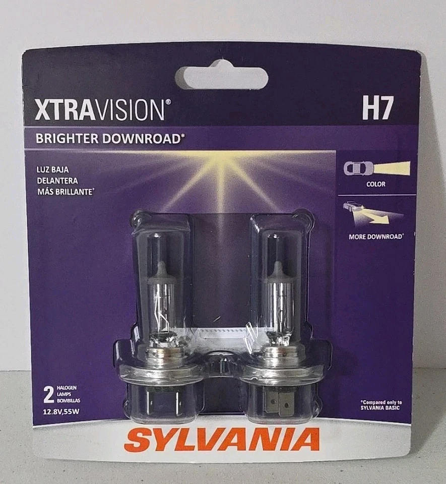 SYLVANIA - H7 XtraVision - Faro halógeno de alto rendimiento (contiene 2 bombillas) Foto 2 de 4