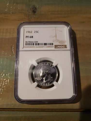 1962 25C Washington Silver Proof Quarter NGC PF 68