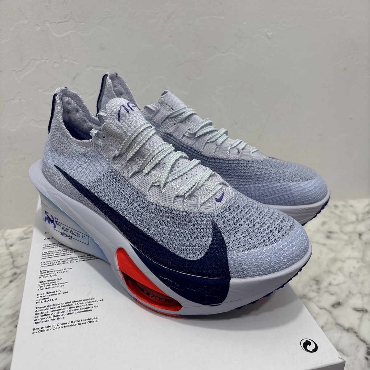 Nike Air Zoom Alphafly Next% 3 Grey Ghost Blue Void Size 9.5