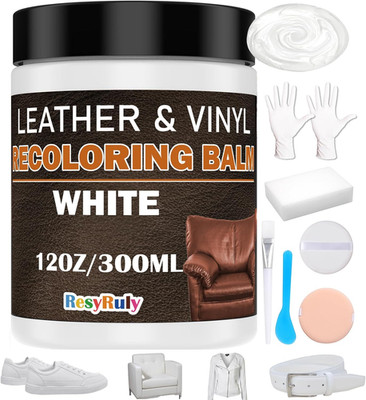 White Leather Repair Kit White Leather Dye Vinyl Paint Cream Purse Boat Seat Scr
