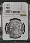 1921 S NGC MS 61 MORGAN SILVER DOLLAR