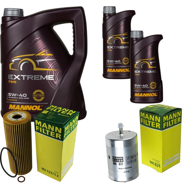Inspektionspaket 7L Mannol 5W-40 FüR Mercedes W202 C 180 R170 230 Kompressor-image
