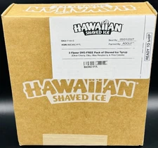 NIB Hawaiian Shaved Ice 3 Dye-Free Pack - Cherry, Blue Raspberry, & Piña Colada