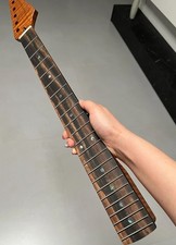 AAAA Ebony Jumbo Stainless steel 22fret Roasted flame maple Guitar Neck 12in