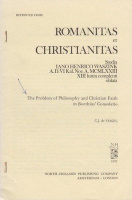 The Problem of Philosophy and Christian Faith in Boethius' Consolatio. [From: Ro