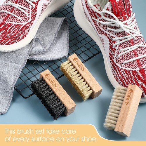 3 Pieces Dual Sided Sneaker Shoe Cleaner Brush Set Shoes Clean Brush Kit Both... - Picture 4 of 6