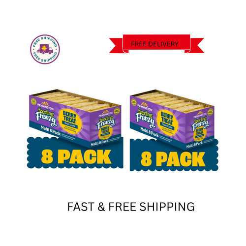 Pennington Feeding Frenzy Berry Treat Suet Cake for Wild Birds,11.75 oz, 16 Pack